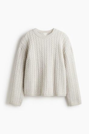 H&M Cable-knit Jumper in Light Gray at Nordstrom, Size Xx-Large