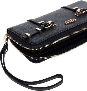 Guess Womens Wallet Coal Logo Polyurethane Bags