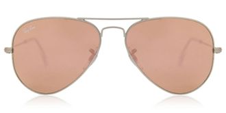 Ray-Ban RB3025 Aviator Flash Lenses 019/Z2 Mens Sunglasses Silver Size 55