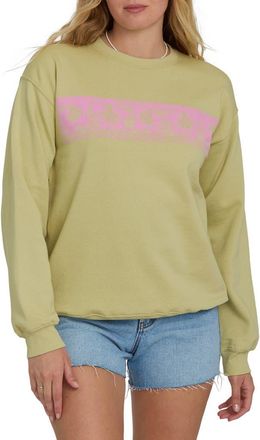 Billabong Giving Shade Fleece Graphic Sweatshirt in Cactus at Nordstrom, Size X-Large