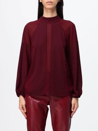 Hanita Blusa in chiffon a maniche lunghe con chiusura posteriore a goccia