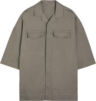 Rick Owens Magnum Tommy Oversized Stretch-cotton Poplin Shirt - Brown - 52 (IT52 / XL)