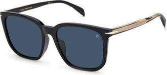 David Beckham DB 1071/F/S Asian Fit 2M2/KU Mens Sunglasses Black Size 57