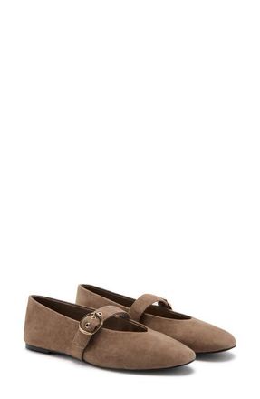 Mango Mary Jane Ballet Flat in Sand at Nordstrom, Size 7.5Us