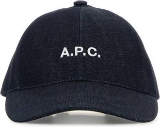 A.P.C. Dark Blue Denim Charlie Baseball Cap