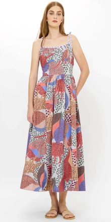 Oliphant Scarlett Maxi Dress In Nautilus Coral