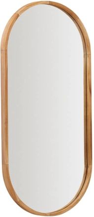 K Home Design Wandspiegel Magda mit Rahmen aus massivem Teakholz, 45 x 95 cm