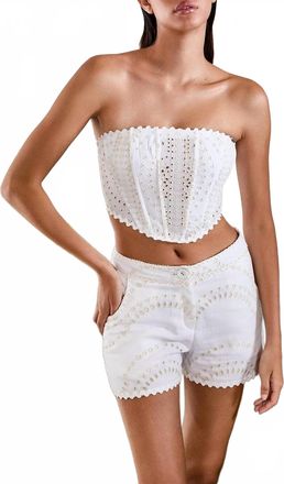 Charo Ruiz Ibiza Rory Bustier Top In Ivory Nelum