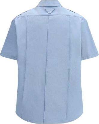 Prada Womens Blue Cotton Shortsleeve Shirt