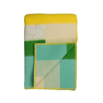 Roros Tweed Mikkel Wolldecke, 135 x 200 cm, gelb / beige