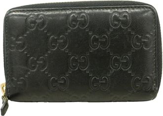 Gucci Black Leather Coin Purse/Coin Case (Pre-Owned)