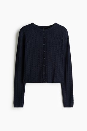 H&M Cardigan in Zopfstrick - Blue