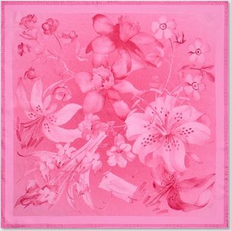 Gucci Printed Silk Twill Carr&eacute;, Pink