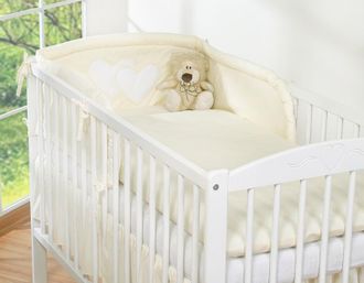 OEM Juego De Ropa De Cama De 3 Piezas 135x100 - Corazones Color Crema