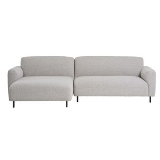 Moloo Sof&aacute; esquinero izquierdo en tela boucl&eacute; gris