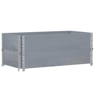 vidaXL Jardinera De Madera Maciza De Pino Gris 100x50 Cm Vidaxl