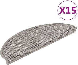 vidaXL Vidaxl - Alfombrillas Autoadhesivas Sisal 15 Uds Plateado 56x17x3 Cm