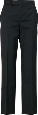Alberta Ferretti Pocket Straight Broeken - Dames - Straight fit broeken - Grijs - M - Wol - Broeken