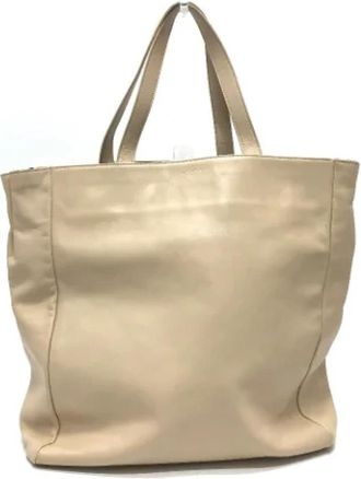 Saint Laurent Tweedehands leren handtassen - Dames - Vintage Shopper - Beige - ONE Size - Vintage