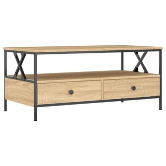 vidaXL Mesa De Centro Madera De Ingenier&iacute;a Roble Sonoma 100x51x45 Cm Vidaxl