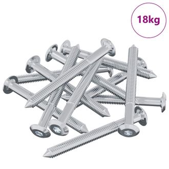 vidaXL Tornillo 1600 Pcs Plateado M6 X 60 Mm Acero Vidaxl