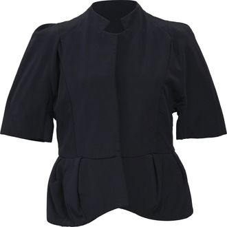 Marni Peplum Evening Jacket in Navy Blue Silk