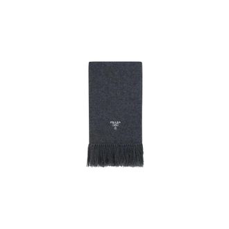 Prada Winter Scarves, male, Gray, Size: ONE SIZE Luxurious Cashmere Scarf
