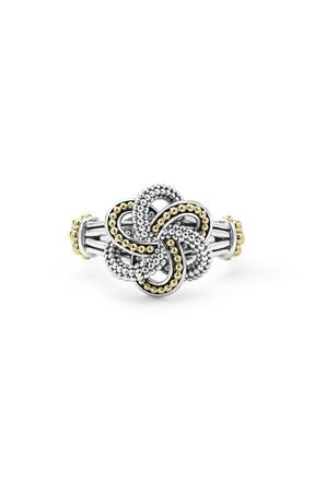 Lagos Love Knot Ring in Two-Tone at Nordstrom, Size 8