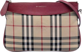 Burberry Pre-owned Burberry Haymarket Check Canvas Peyton Crossbody Ladies WJ3EU1GQNZUW29LV