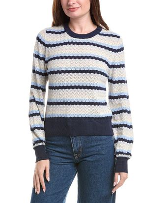 Isla Alaina Pointelle Stripe Top
