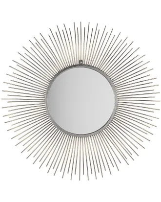 Beliani Beliani - Specchio Da Parete Tondo &Oslash;80 Cm In Color Argento Cilly