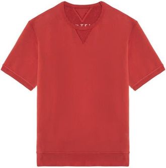 Fortela Ohio Brushed Jersey Short Sleeve Sweatshirt in Lobster at Nordstrom, Size X-Large Eu