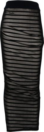 Jean Paul Gaultier Marini&egrave;re skirt - women - Polyamide/Viscose/Polyester - M - Blue