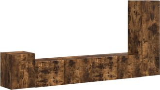 vidaXL Conjunto De Mueble De Tv 3 Uds. Roble Ahumado Vidaxl