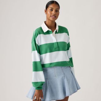 Levi's Reenie Rugby Long Sleeve Tee - Womens - XS - Multi Colour / Katie Stripe Country Air