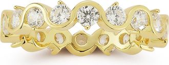 Glaze Jewelry Eternity Round Cut Cubic Zirconia Band Ring in Gold at Nordstrom Rack, Size 8