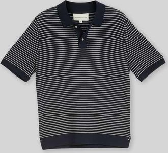 Tom Tailor Regular Fit Poloshirt aus einer Baumwolle in Strickoptik in Marine, Gr&ouml;&szlig;e XXXL