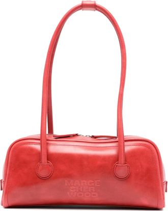 Marge Sherwood small embossed-logo shoulder bag - Red