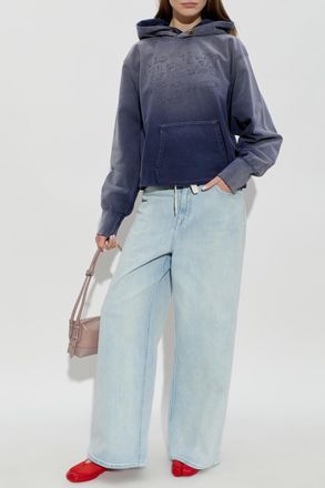 Maison Margiela Sweatshirt With Embroidery, Womens, Navy Blue