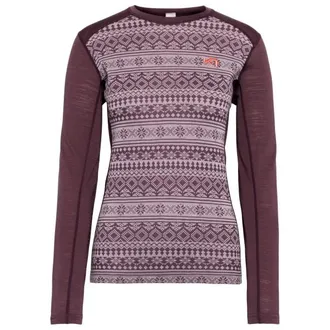 Kari Traa Mina L/S Merinounterw&auml;sche f&uuml;r Damen | lila/rosa