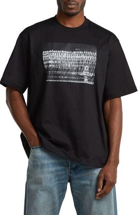 G-Star Loose Fit Photo Print Organic Cotton Graphic T-Shirt in Dark Black at Nordstrom, Size Xx-Large