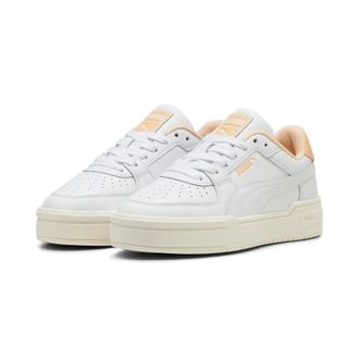 Puma Sneaker PUMA CA PRO CLASSIC, Damen, Gr. 37,5, weiss (puma wei&szlig;, peach fizz), Leder, mehrfarbig, Schuhe Sneaker