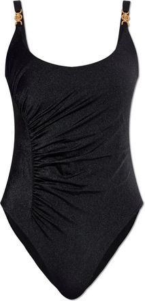 Versace Badpak uit &eacute;&eacute;n stuk - Dames - Badpakken - Zwart - S - Polyester - Badmode
