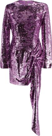 16Arlington 16Arlington Purple Sequin Sash Detail Mini Dress Size S