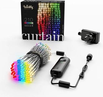 Twinkly Curtain - Luces Led De Cortina Controladas Por Aplicaci&oacute;n Con 210 Leds Rgb + W. 1,5 X 2,1 Metros - Twinkly