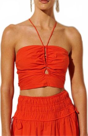 Kivari Womens Nora Cut Out Top In Scarlett
