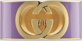 Gucci Interlocking Enamel Ring, Gold-toned metal, Gold-toned metal