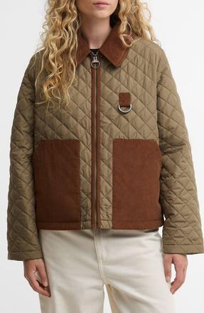 Barbour Aylesby Quilted Jacket in Dusky Green at Nordstrom, Size 12 Us