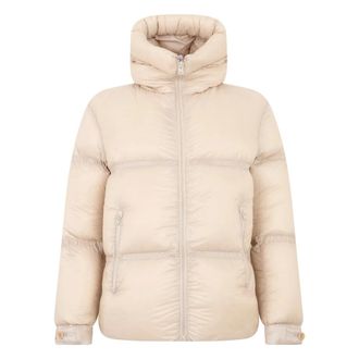 Herno Gewatteerde jas met hoge kraag - Heren - Jassen - Beige - Maat: L Polyamide