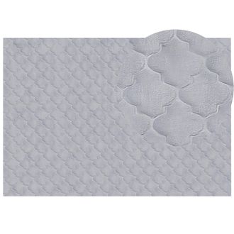 Beliani Beliani - Alfombra Gris 160 X 230 Cm Poli&eacute;ster Piel Sint&eacute;tica Conejo Reja Pelo Largo Gharo